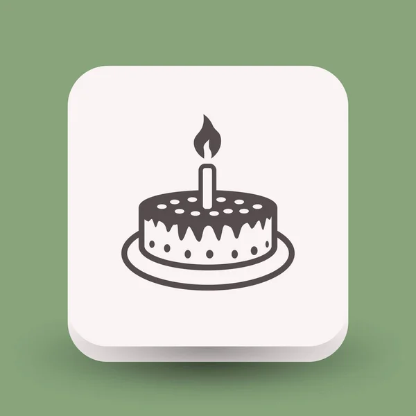 Pictograph of cake icon — Stock Vector