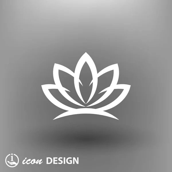 Pictograph of lotus icon — Stock Vector