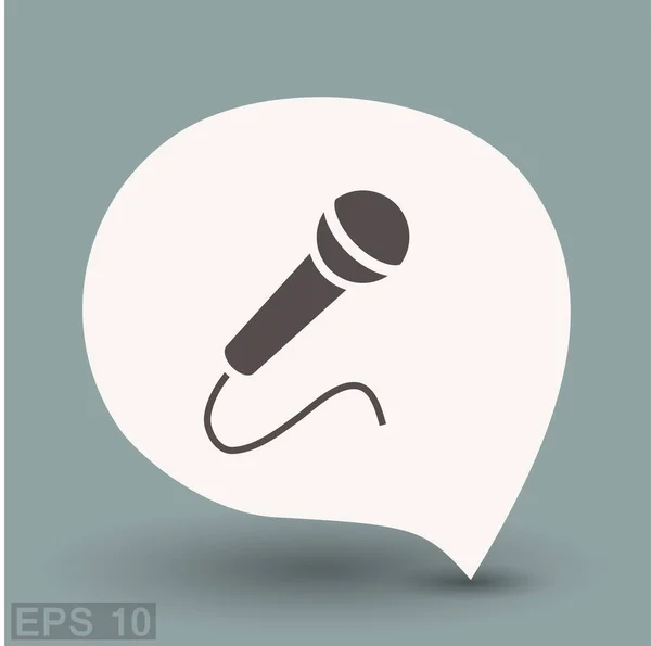 Mikrofon ikon tervezés. — Stock Vector