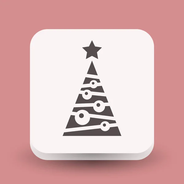 Pictograph van kerstboom — Stockvector