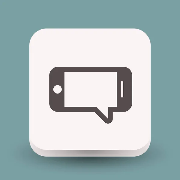 Pictograph van bericht of chat op smartphone — Stockvector