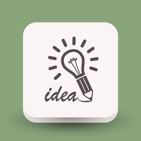 Idea light bulb icon — Stock Vector