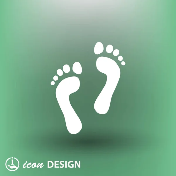Piktograf ikon konsep jejak kaki - Stok Vektor