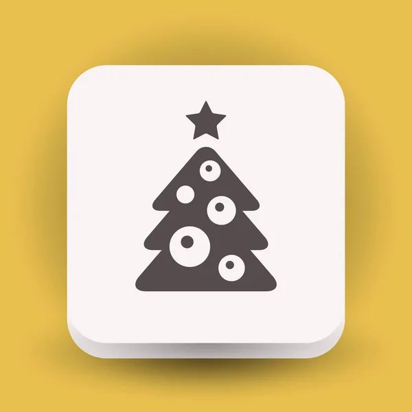 Pictograph van kerstboom — Stockvector