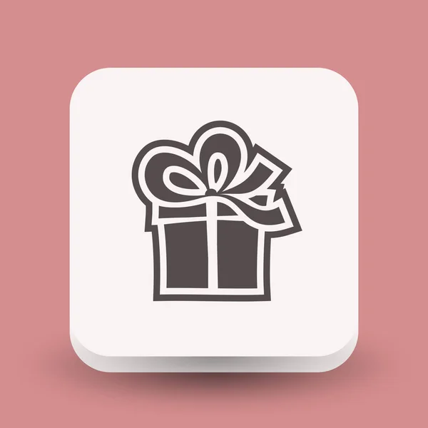 Geschenkbox-Symbol — Stockvektor