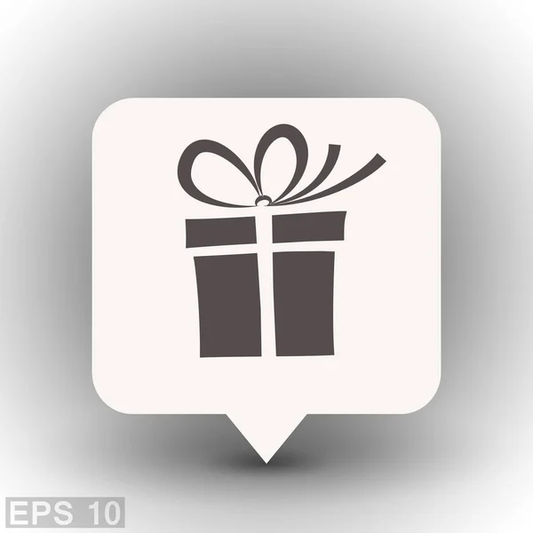 Pictograph of gift box — Stock Vector