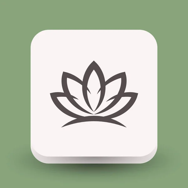 Εικονόγραμμα του lotus εικονίδιο — Διανυσματικό Αρχείο
