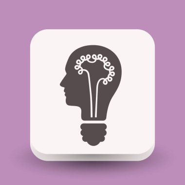 ampul ve kafa simgesi