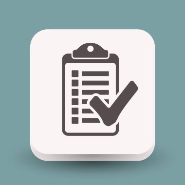 Denetim listesi basit simgesi