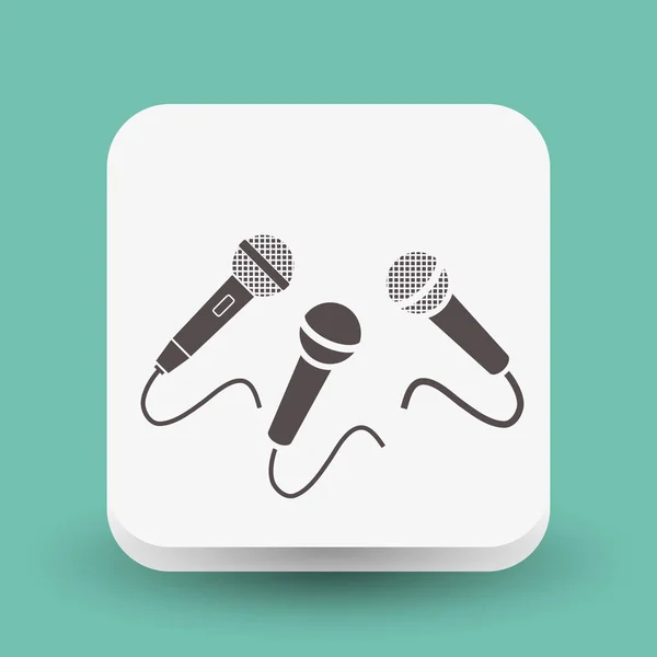 Icono de micrófonos para diseño — Archivo Imágenes Vectoriales