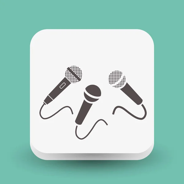 Microphones icon  for design — Stock Vector