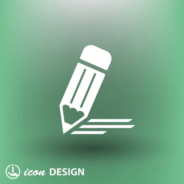 Note crayon icône simple — Image vectorielle