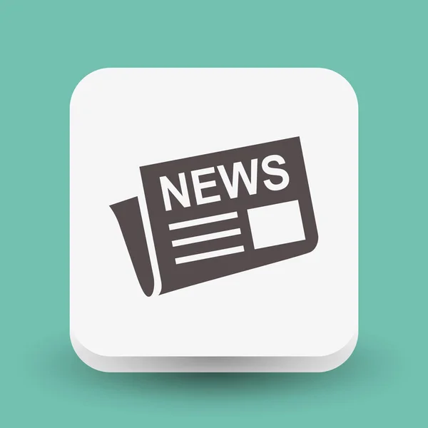 Noticias icono simple — Vector de stock