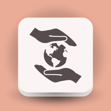 Ellerin simgesinde Küre  