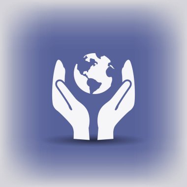 Ellerin simgesinde Küre  