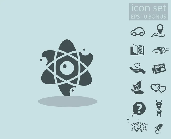 Pictografía del icono del átomo — Archivo Imágenes Vectoriales