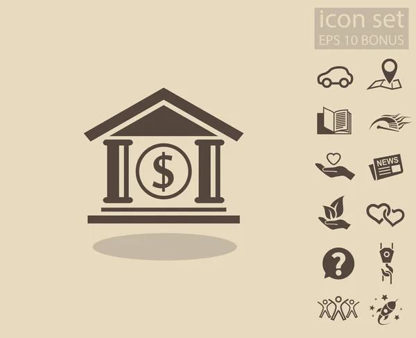 Pictograph of bank icon — Stock Vector