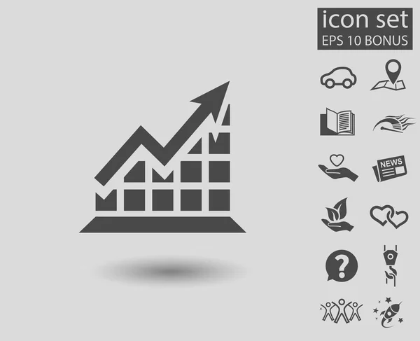 Piktogram wykres zestaw ikon — Wektor stockowy
