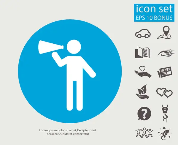 Pictogramme de l'icône publicitaire — Image vectorielle