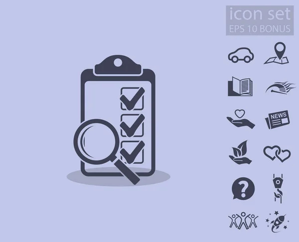 Kontrolní seznam jednoduchý ikona — Stockový vektor