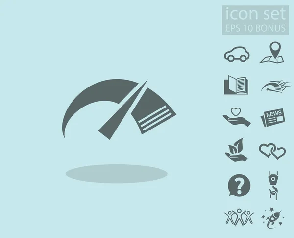 Design do ícone do velocímetro —  Vetores de Stock