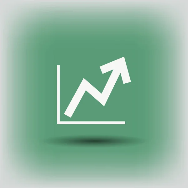 Pictograma de gráfico com seta — Vetor de Stock