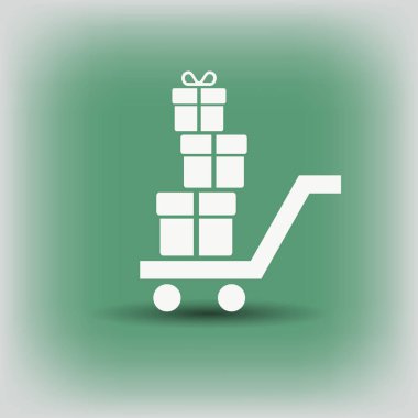 alışveriş sepeti simgesi olarak Hediyelik kutu