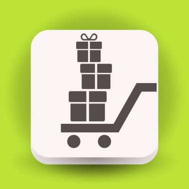 alışveriş sepeti simgesi olarak Hediyelik kutu