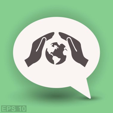 Ellerin simgesinde Küre  