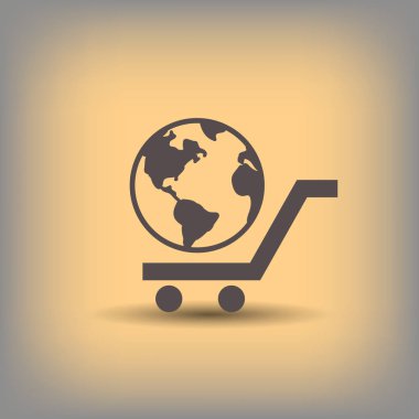 Alışveriş sepeti simgesini Küre