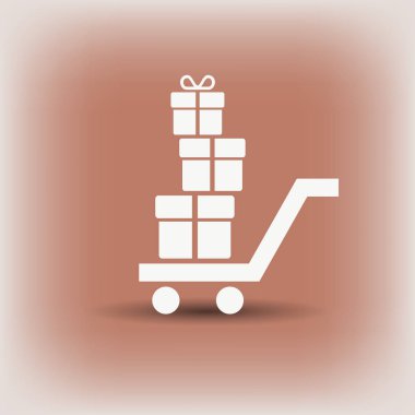 alışveriş sepeti simgesi olarak Hediyelik kutu