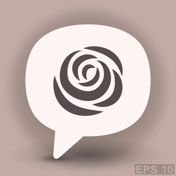 Pictograph Rózsa ikon. — Stock Vector