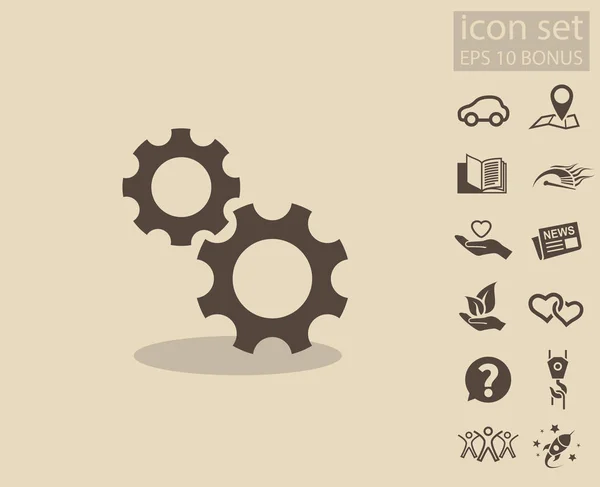 Conception de l'icône engrenage — Image vectorielle
