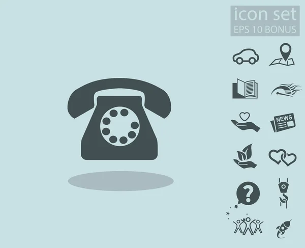 Старая иконка телефона — стоковый вектор