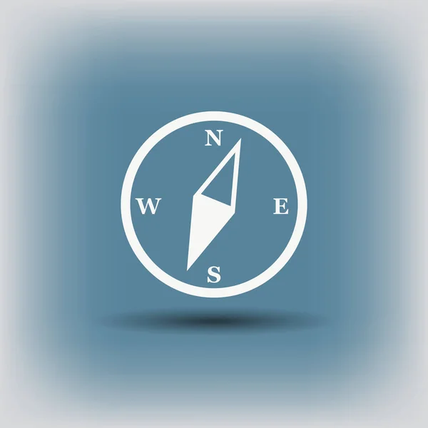 Az iránytű ikon pictograph — Stock Vector