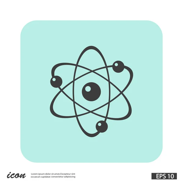 Pictograph of atom icon — Stock Vector