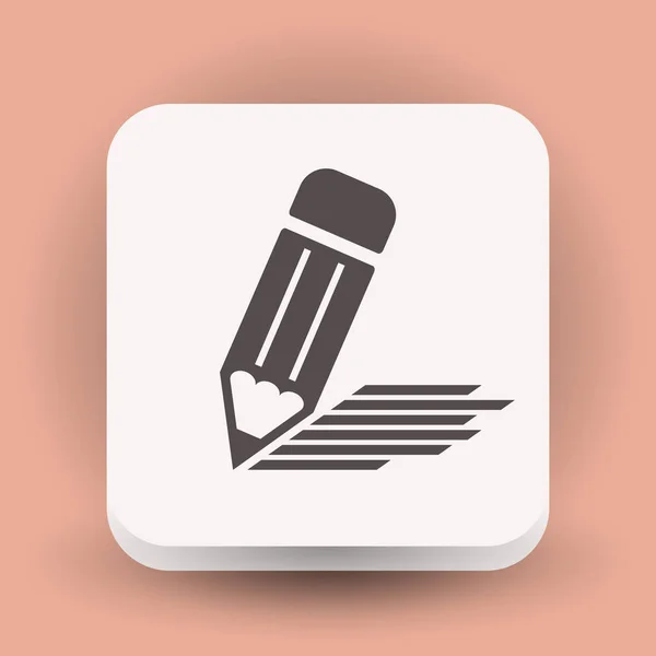 Pencil note simple icon — Stock Vector