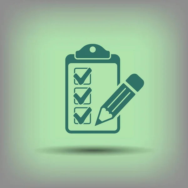 Checklist ícone simples — Vetor de Stock