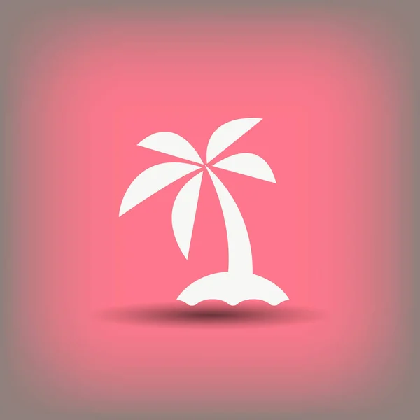 Palmiye Adası simgesine — Stok Vektör