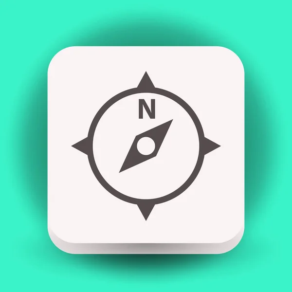 Pictograph of compass icon Stock Vector