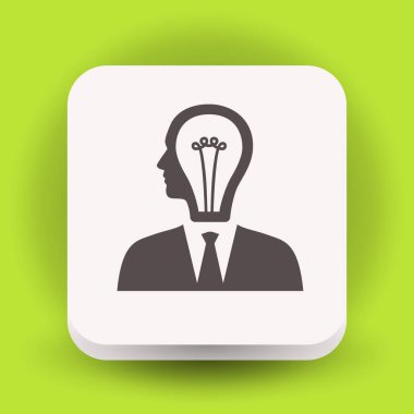 ampul ve kafa simgesi