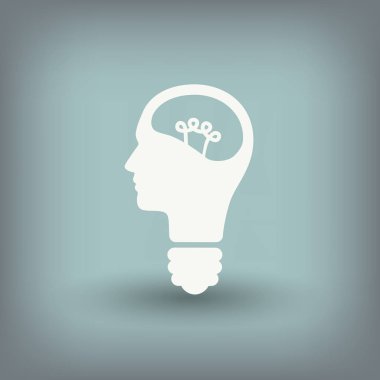 ampul ve kafa simgesi