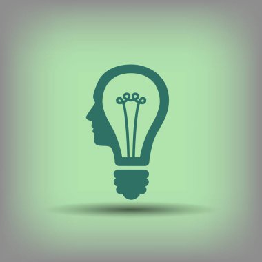 ampul ve kafa simgesi