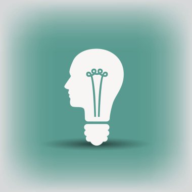 ampul ve kafa simgesi