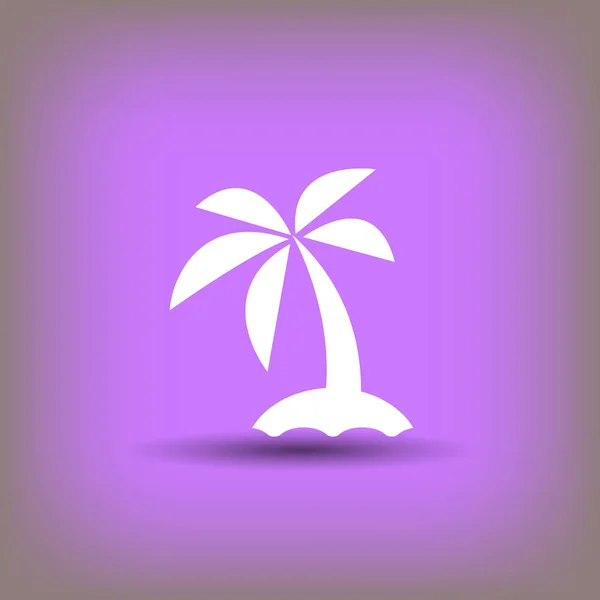 Пальма на іконі острова — стоковий вектор