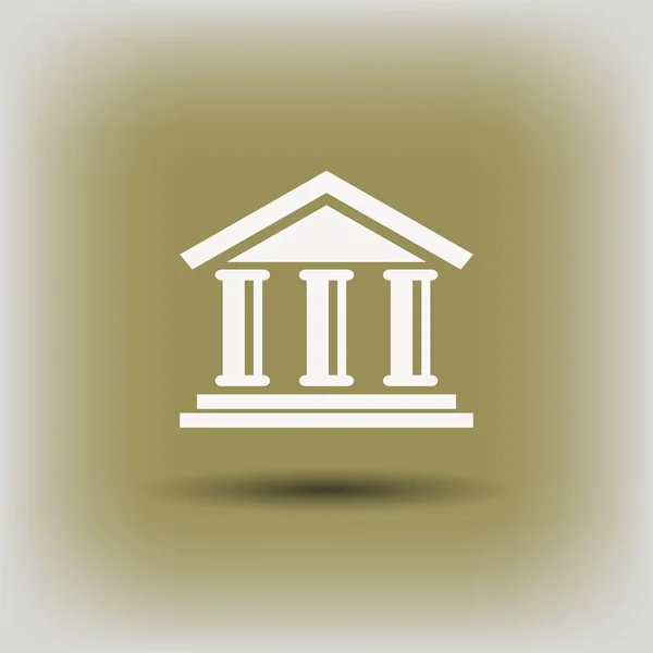 Design dell'icona della banca — Vettoriale Stock