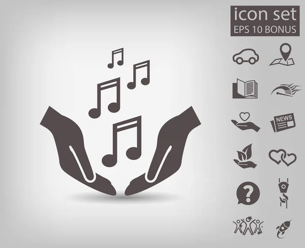Design de ícone de música —  Vetores de Stock