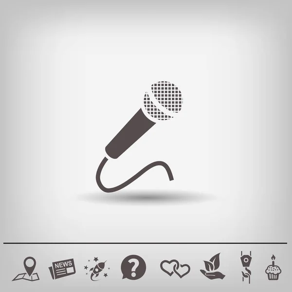 Pictogramme de l'icône du microphone — Image vectorielle