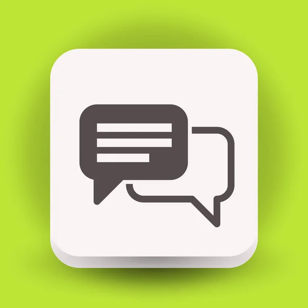 Chat Icono simple — Vector de stock