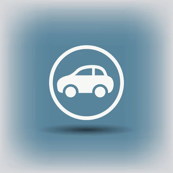 Symbole de voiture en cercle — Image vectorielle